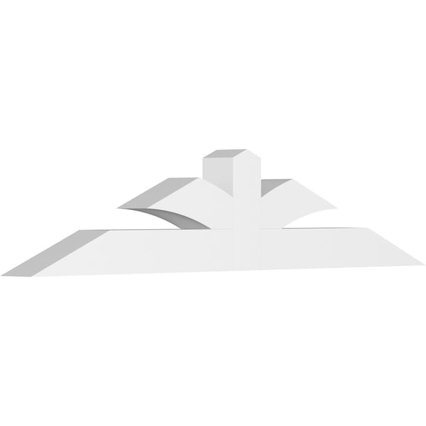 Ekena Millwork Richland Architectural Grade PVC Gable Bracket, 84"W x 17 1/2"H x 6"D x 6"F, 5/12 Pitch GBP084X18X0606RIC00 - main